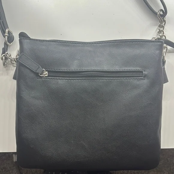 Black Leather Crossbody Bag - Picture 3 of 10